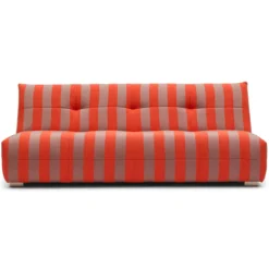 Buiten 3-zitsbank Flynn bold stripe rood