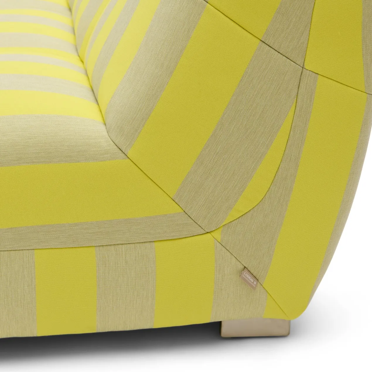 Buiten 2,5-zitsbank Flynn bold stripe geel