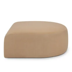 Bulky modulaire sofa - halfronde voetenbank - light sepia
