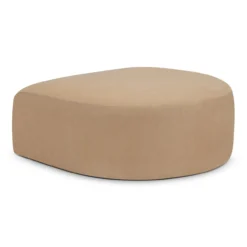 Bulky modulaire sofa - halfronde voetenbank - light sepia