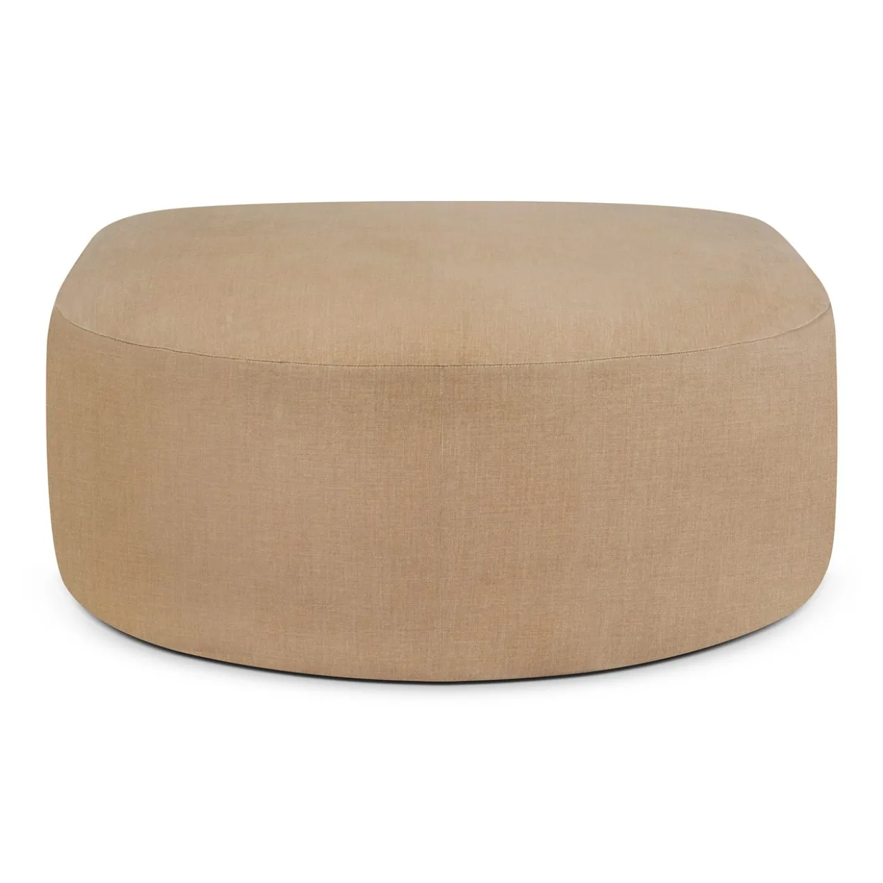 Bulky modulaire sofa - halfronde voetenbank - light sepia