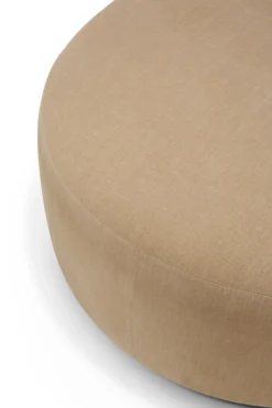 Bulky modulaire sofa - halfronde voetenbank - light sepia