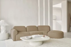Bulky modulaire sofa - 45° hoekelement - light sepia