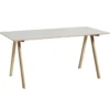 Bureau CPH10 mat eiken gelakt onderstel linoleum off-white