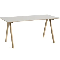 Bureau CPH10 mat eiken gelakt onderstel linoleum off-white