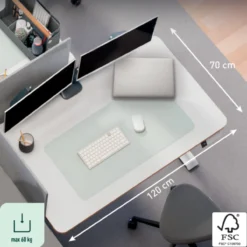 Bureau elektrisch zit-sta 120x70 cm wit