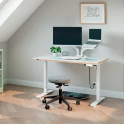 Bureau elektrisch zit-sta 120x70 cm wit
