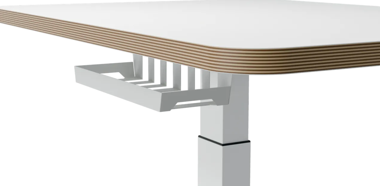 Bureau elektrisch Zit-Sta 80x60 cm wit