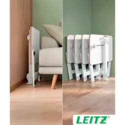 Bureau Ergo compact opvouwbaar zit-sta 65x48 cm wit