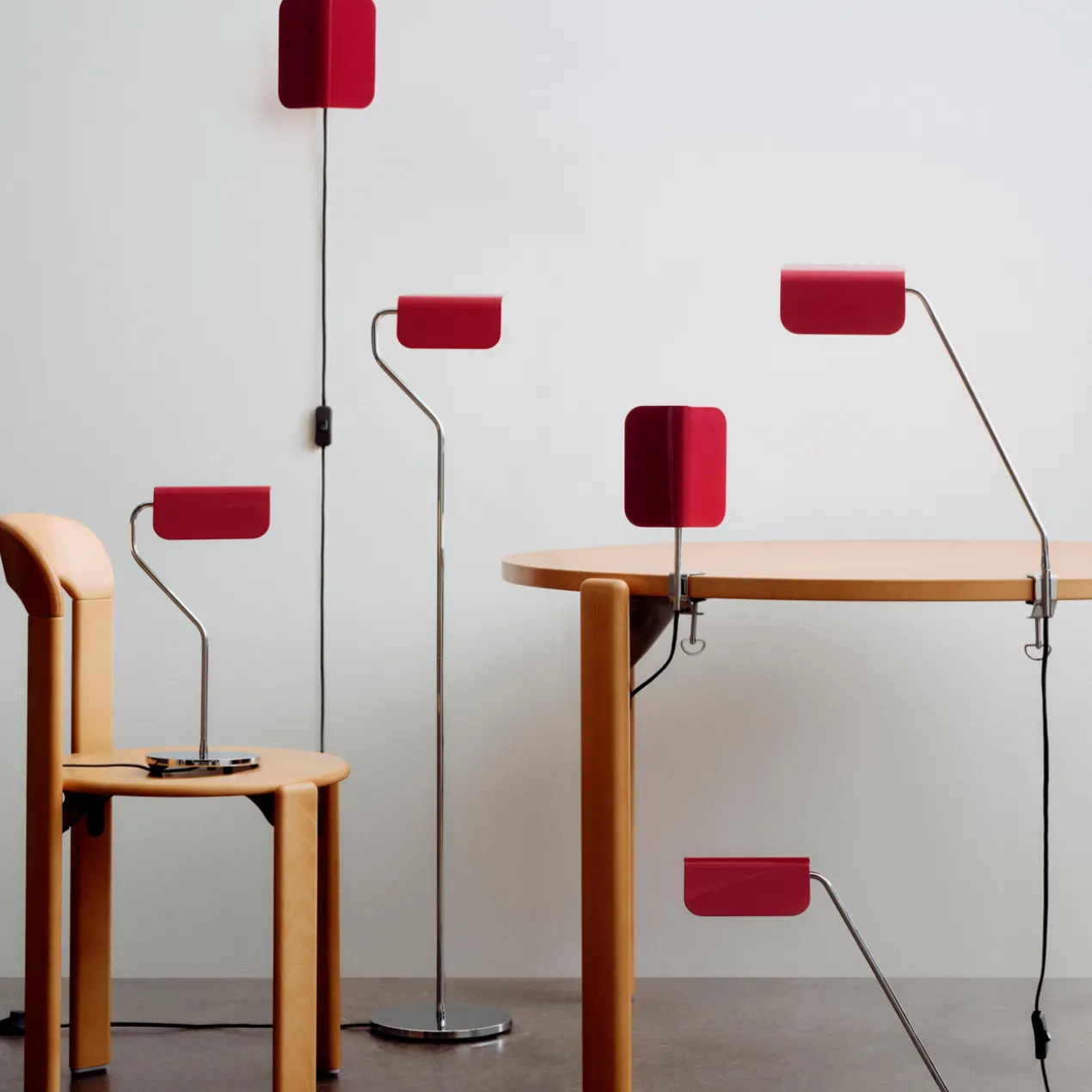 Bureaulamp Apex maroon red