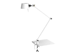 Bureaulamp Bolt met klem 2 armen pure white