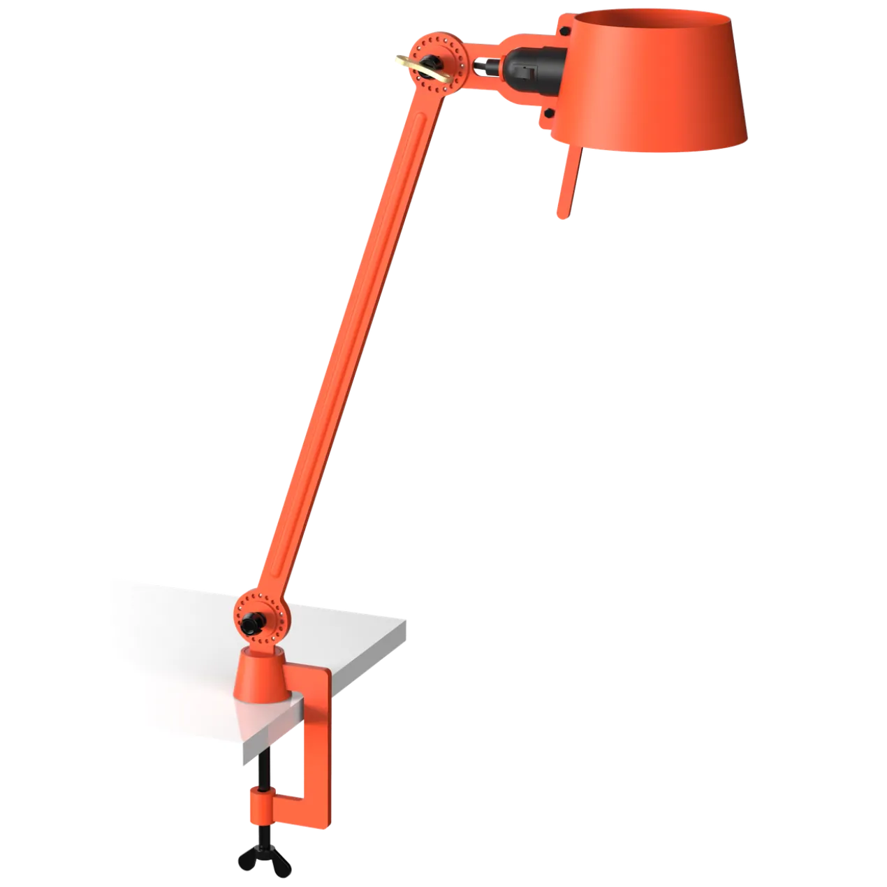 Bureaulamp Bolt met klem 1 arm striking orange