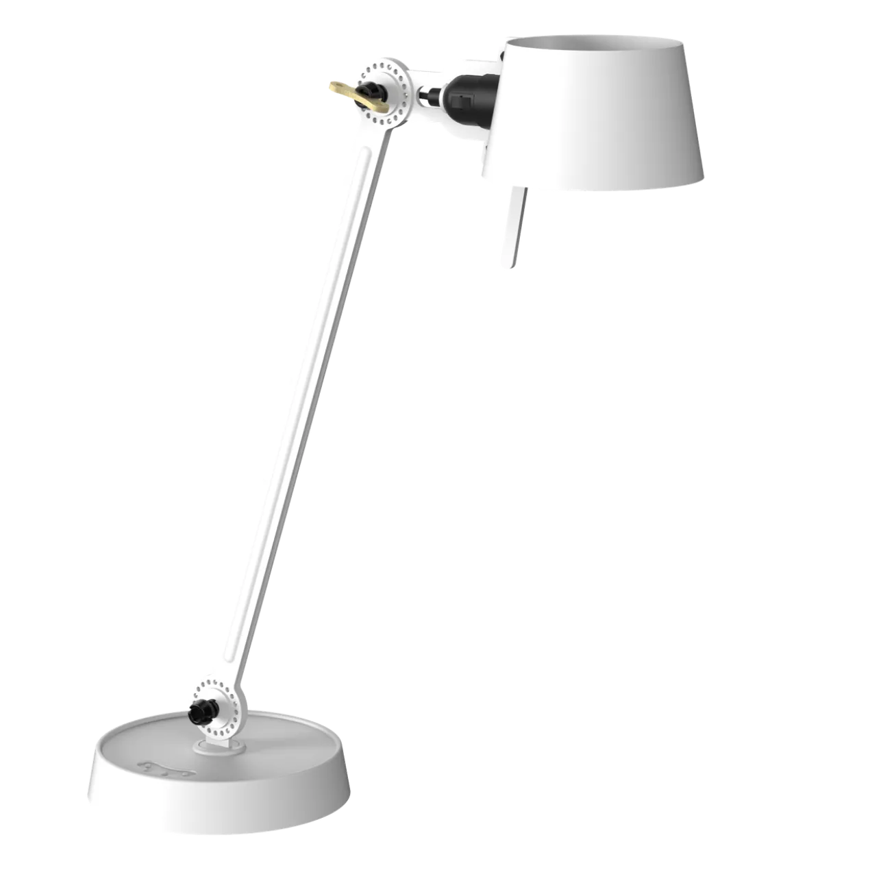 Bureaulamp Bolt met voet 1 arm pure white