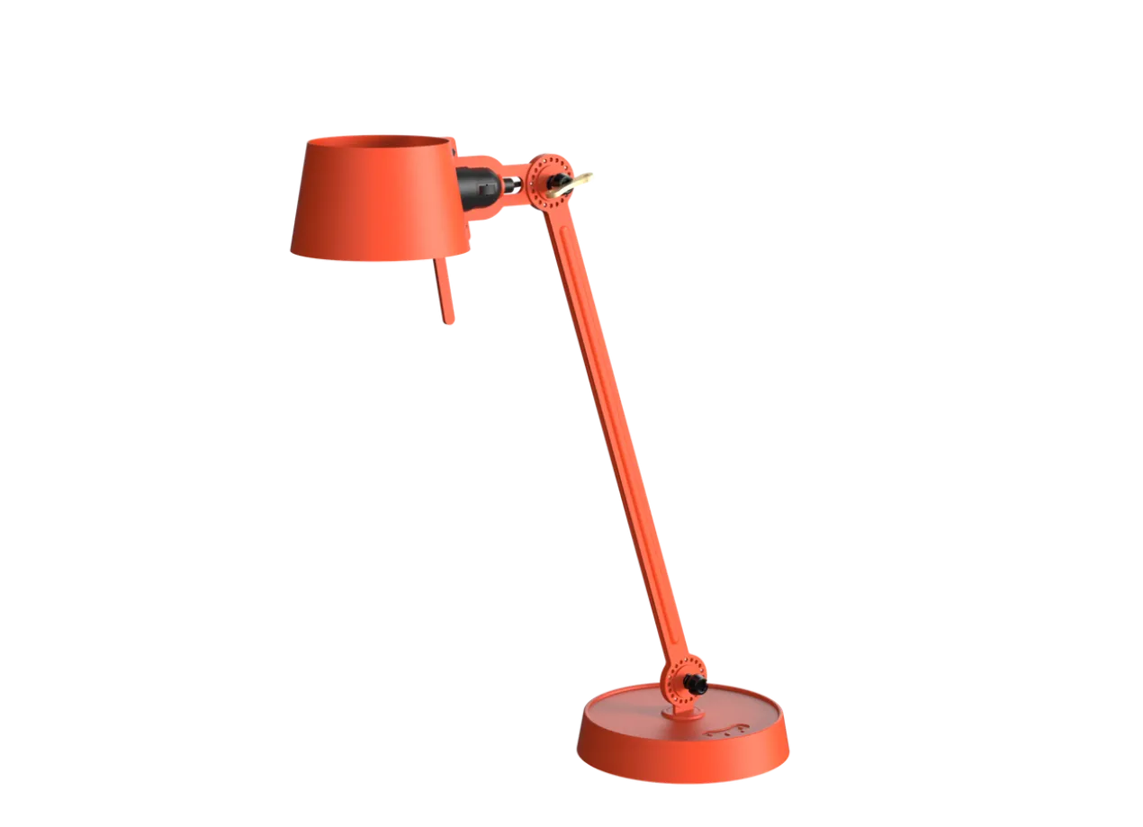 Bureaulamp Bolt met voet 1 arm striking orange