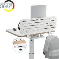 Bureau Ophangbord met laptophouder 80x25 cm wit