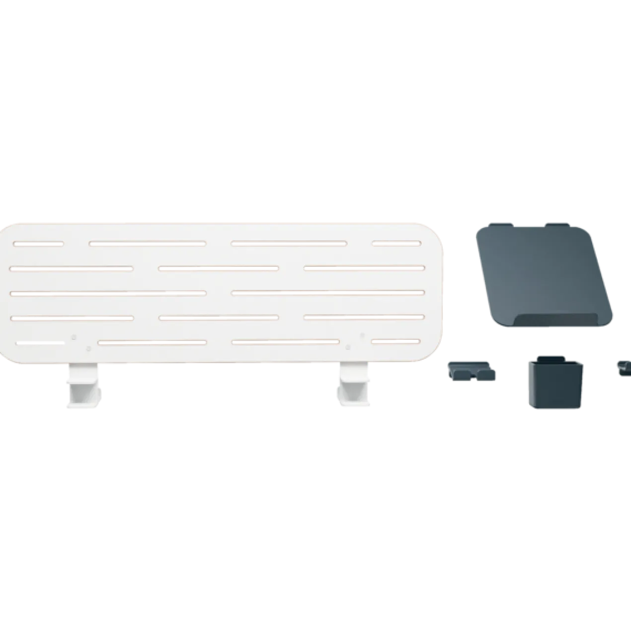 Bureau Ophangbord met laptophouder 80x25 cm wit