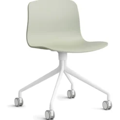 Bureaustoel AAC14 wit onderstel pastel green