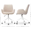 Bureaustoel Nout-Eef beige - wit onderstel