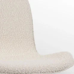 Bureaustoel Nout-Fé bouclé beige - zwart onderstel