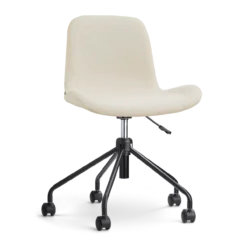 Bureaustoel Nout-Fé zwart onderstel cottonbeige