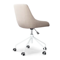Bureaustoel Nout-Isa beige - wit onderstel