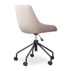 Bureaustoel Nout-Isa beige - zwart onderstel