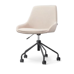 Bureaustoel Nout-Isa beige - zwart onderstel