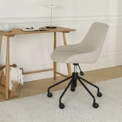 Bureaustoel Nout-Isa beige - zwart onderstel