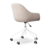 Bureaustoel Nout-Mae beige - wit onderstel