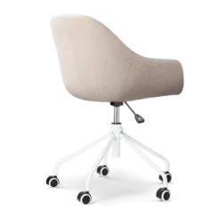 Bureaustoel Nout-Mae beige - wit onderstel