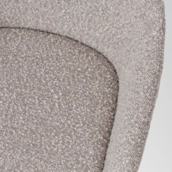 Bureaustoel Nout-Mae bouclé taupe - wit onderstel