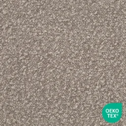 Bureaustoel Nout-Mae bouclé taupe - wit onderstel