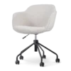 Bureaustoel Nout-Mare bouclé beige - zwart onderstel