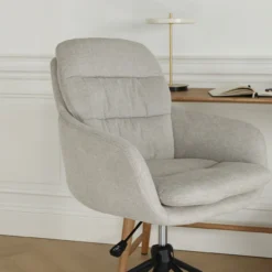 Bureaustoel Nout-Mia beige - zwart onderstel
