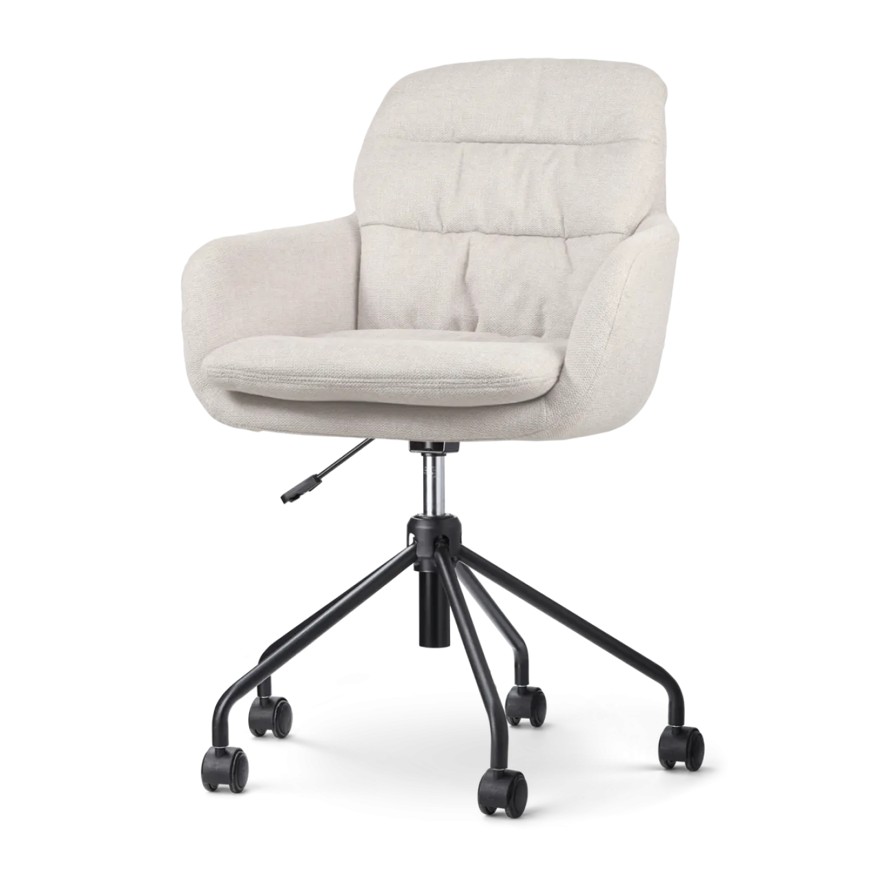 Bureaustoel Nout-Mia beige - zwart onderstel