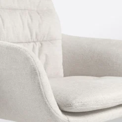 Bureaustoel Nout-Mia beige - zwart onderstel
