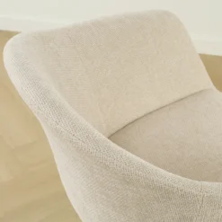 Bureaustoel Nout-Otis wit onderstel cottonbeige