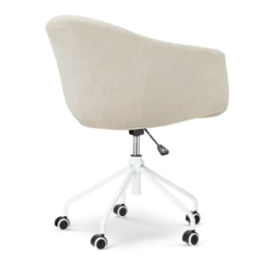 Bureaustoel Nout-Otis wit onderstel cottonbeige
