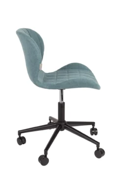 Bureau stoel omg zwart/blauw