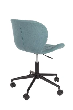Bureau stoel omg zwart/blauw