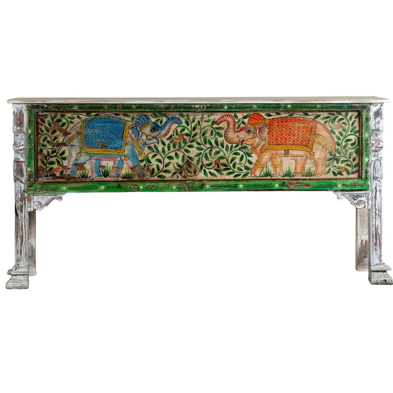 Caara - Handgeschilderde Consoletafel Olifantmotief