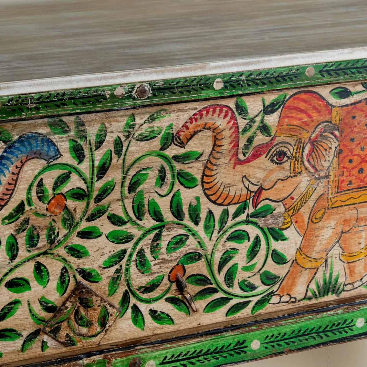 Caara - Handgeschilderde Consoletafel Olifantmotief