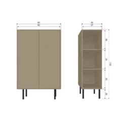 Cadiz opbergkast grenen mud [fsc]