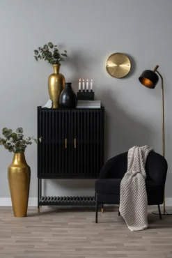 Candle holder Boxed rectangle glass black