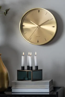 Candle holder Boxed square glass black