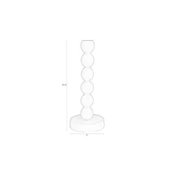 Candle holder bubbles one shiny beige