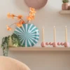 Candle holder Bubbles straight enamel flamingo pink