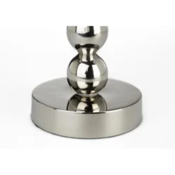 Candle holder bubbles two shiny silver