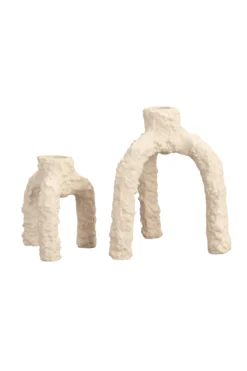 Candle holder cruz l beige