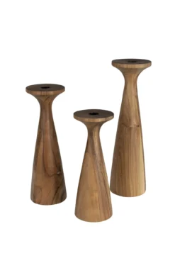 Candle holder flames l brown